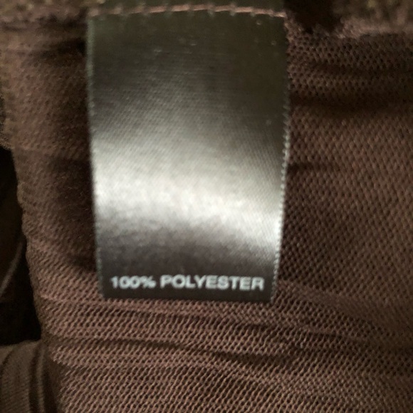 Avenue Mesh Embroidered Top Blouse Size 26/28 Chic Brown Stretchy Sheer Top - Picture 12 of 12